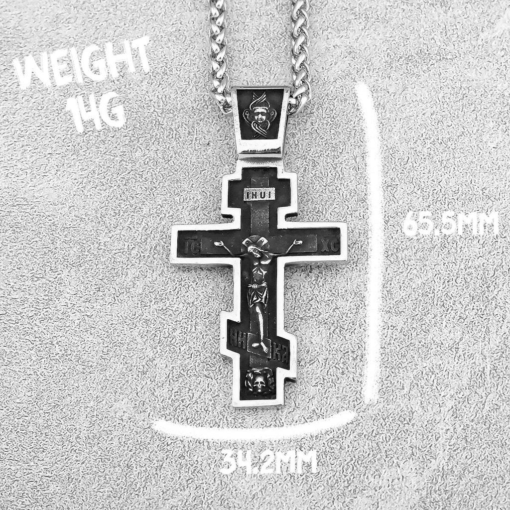 Подвеска с христианским крестом из скандинавской нержавеющей стали 316L