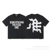 Unisex Oversized Streetwear Tee With Glitter Letter Print Breathable Cotton Blend Casual Top