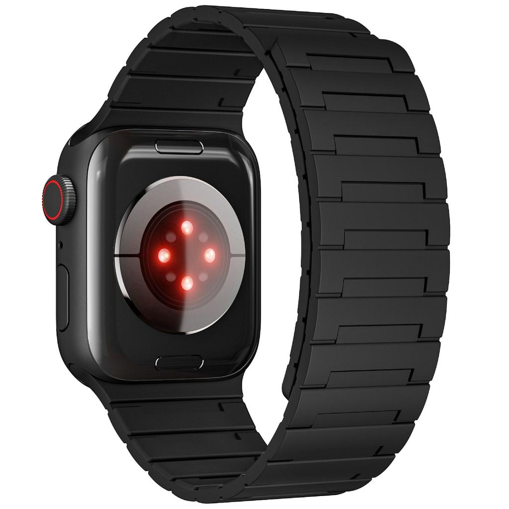 Для Apple Watch 10 46 мм/Ultra 2/Ultra 49 мм/9 8 7 45 мм/SE (2023) SE (2022) SE 6 5 4 44мм/3 2 1 42мм Магнитный силиконовый ремешок для часов