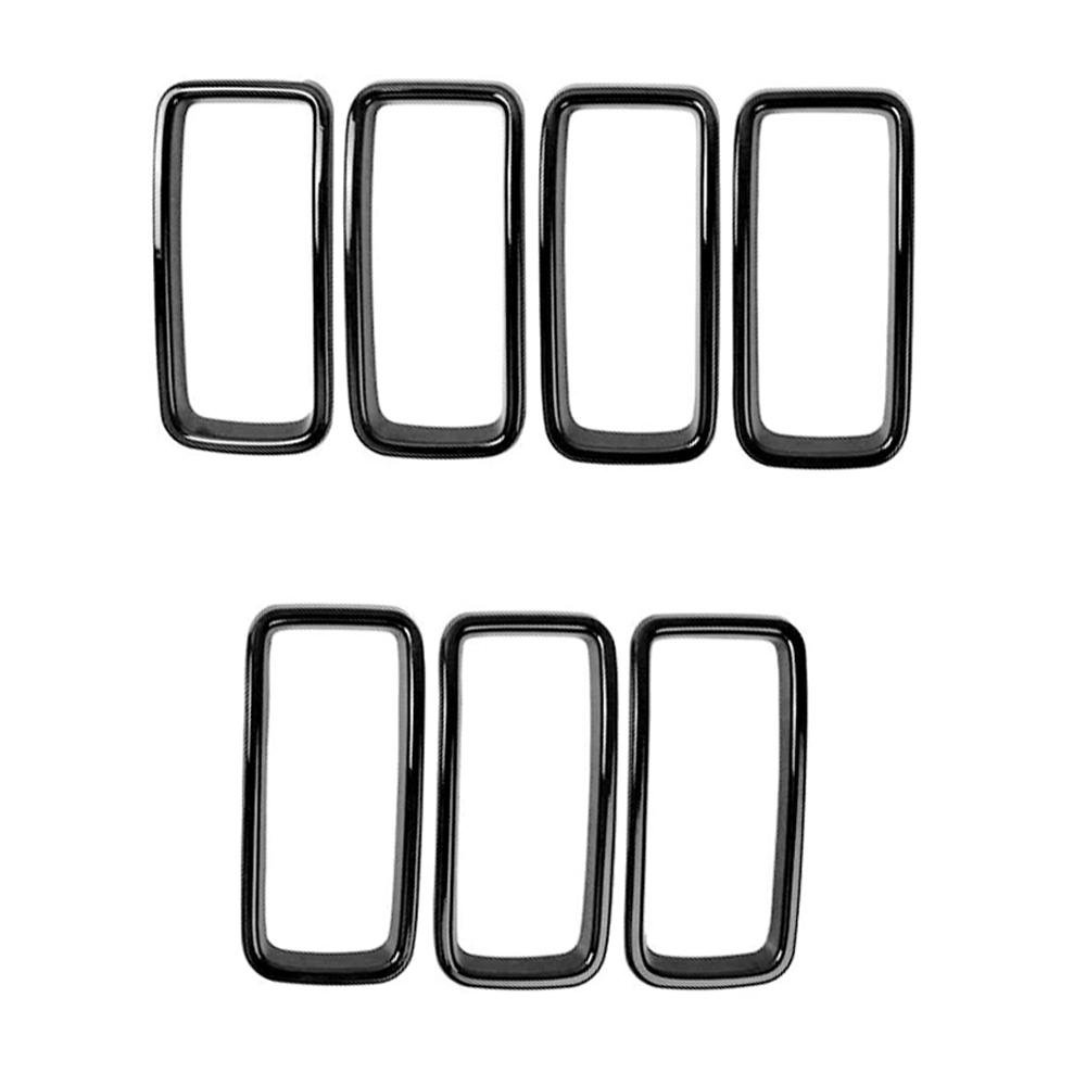 Racing Grills for Jeep Renegade 2019-2024 Insert Mesh Vent Bezel Ring Outlet Exterior Styling