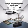 Настольная лупа Сварочное увеличительное стекло Держатель светодиода Пайка Ремонтный инструмент Лупа Третья рука для паяльника Инспекционное зеркало