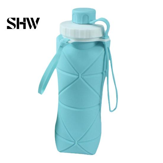 Flexible Silicone Drinkware for Commuting 600ml Portable Foldable Water Bottle, Food Grade Telescopic Non Slip Bottle Gym Lightweight Container