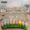 Мягкий мультяшный пасторальный кролик пододеяльник комплект постельного белья с принтом пасхальных яиц для детей детский односпальный королевский пододеяльник из микрофибры