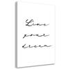 Canvas Print, Inscription Live Your Dreams