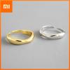Xiaomi 925 Sterling Silver Simple Ring For Women Fine Jewelry Finger Adjustable Open Vintage Ring For Party Birthday Gift