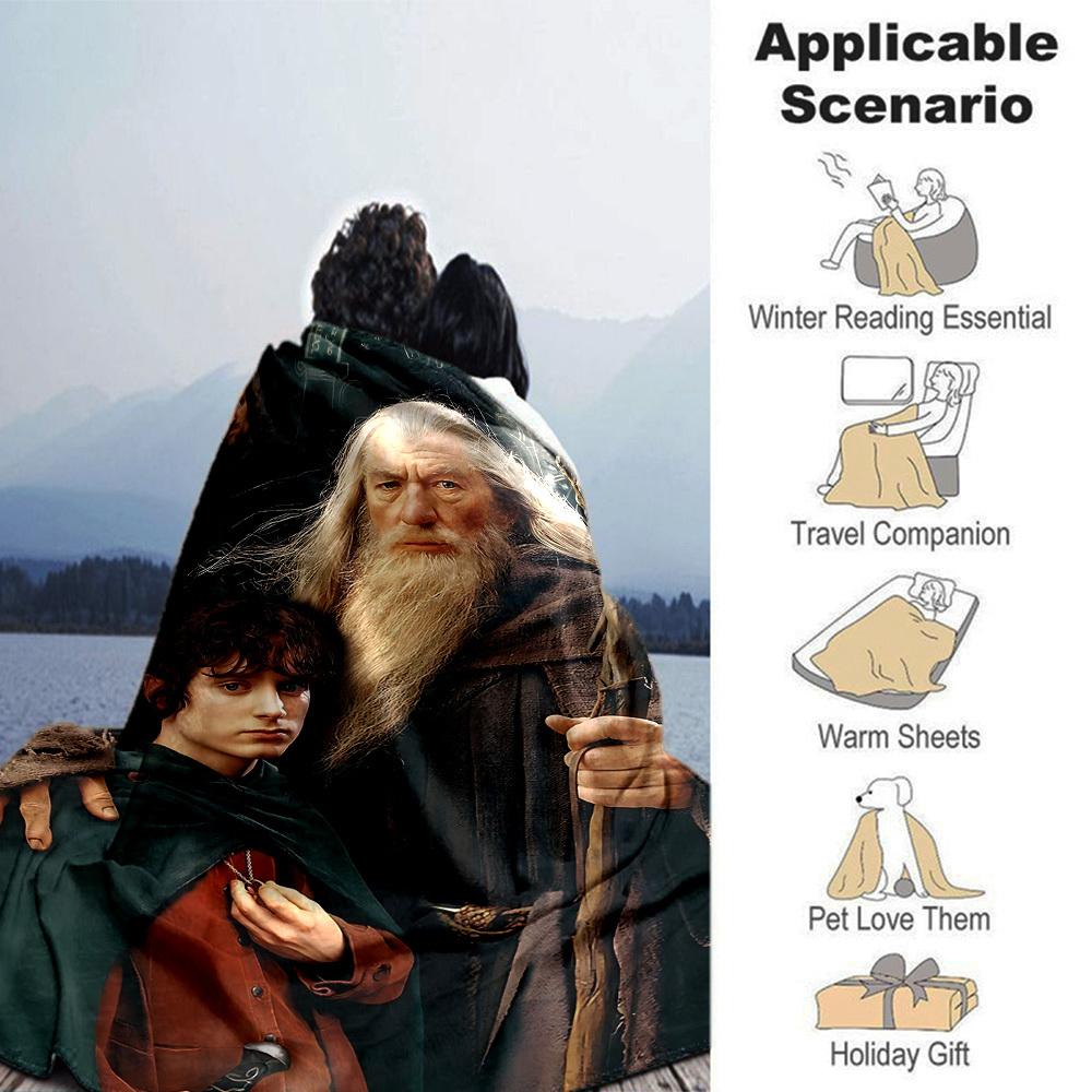 1pc Gandalf Lord of the Rings Flannel Blanket Soft Warm Throw for Home, Office, Travel, All-Season Cozy Bedding GiftL1153