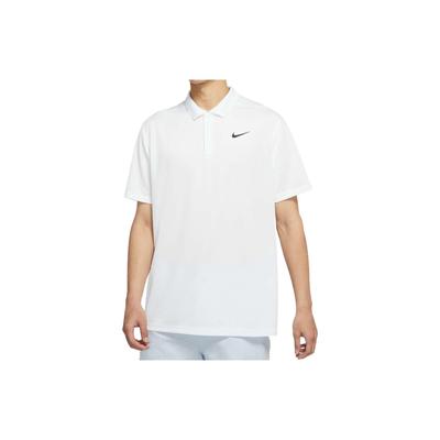 Dri-Fit Victory Однотонный логотип с принтом Быстросохнущие дышащие мужские рубашки-поло с короткими рукавами белые DH0823-100
