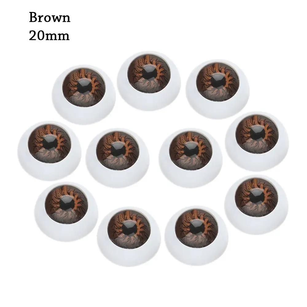 10Pcs 12Mm/20Mm Plastic Doll Safety Eyes For Animal Toy Puppet Making Dinosaur For Bjd Doll Round Eyes Diy Craft Accessories