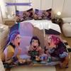 Fantasy Warriors Unite Three-piece set (1 * duvet cover + 2 * pillowcase, without core) 2D Flat Soft and comfortable Christmas birthday gift