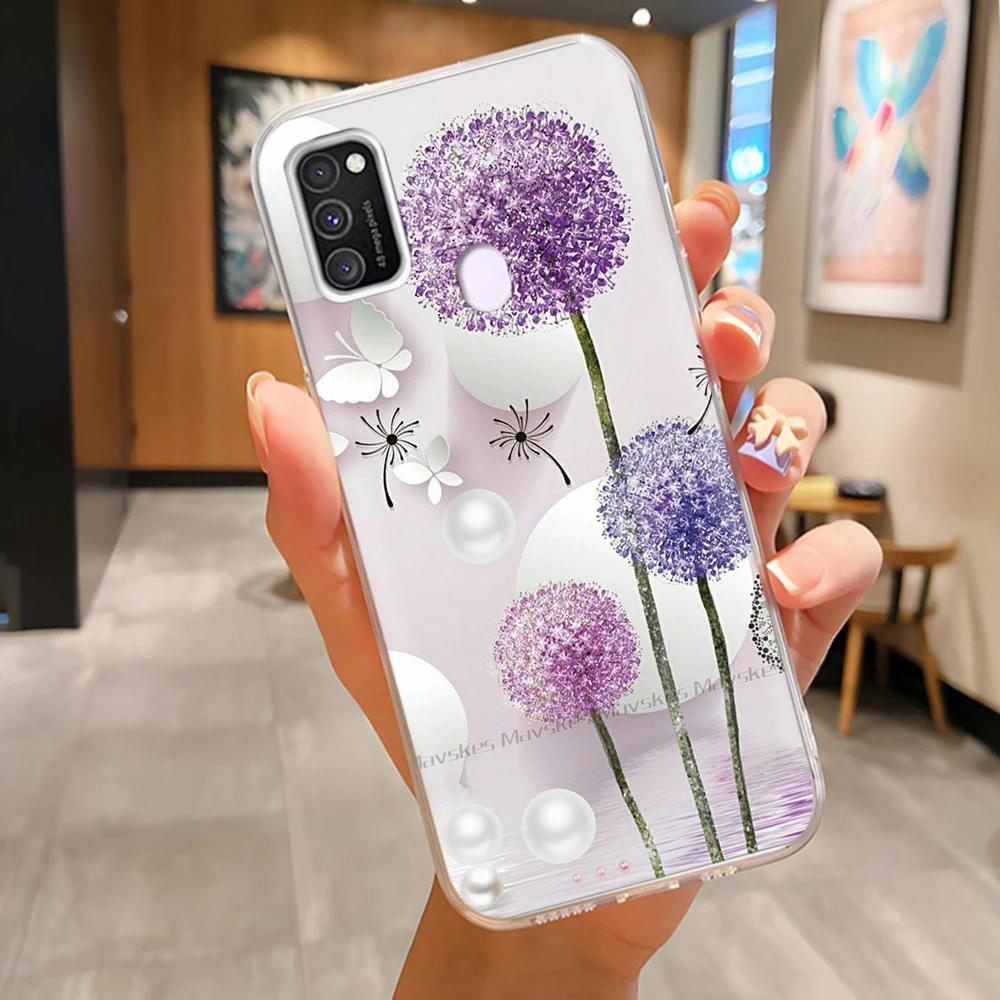 Для Samsung Galaxy M21 M31 Чехол Мягкий ТПУ Мягкий Силикон Модный Чехол для Телефона Для Samsung M21 M31 Funda Роскошная Задняя Крышка Coque Para