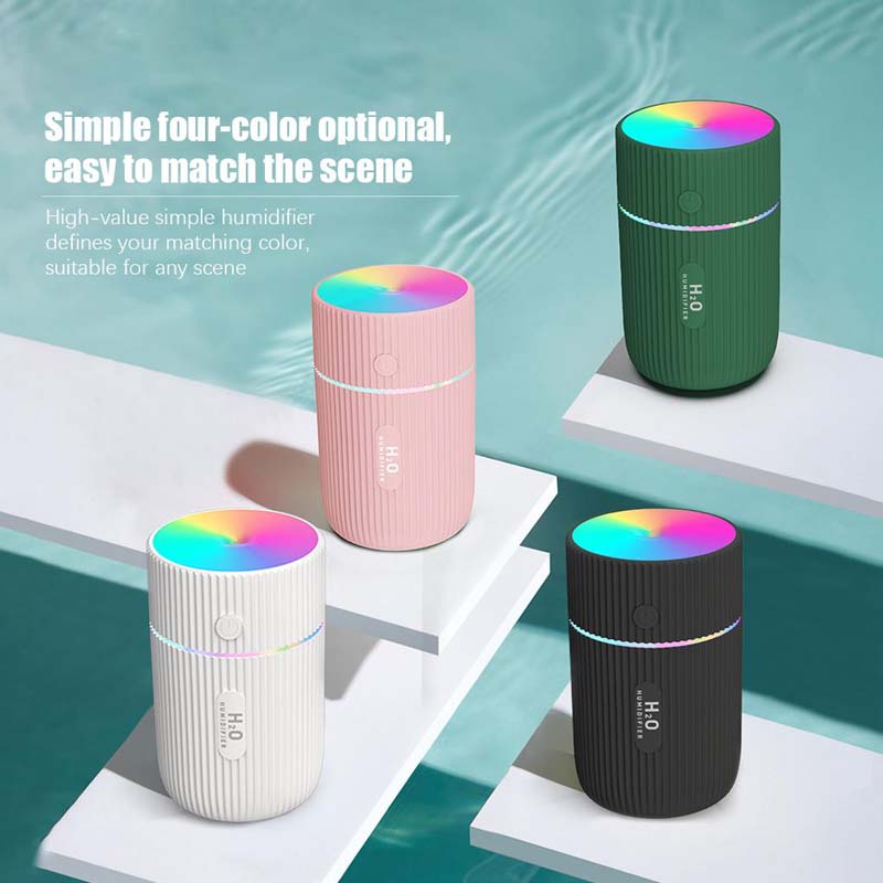 Mini Summer Cool Car Air Humidifier USB Charging With Colorful LED Smart Portable Air Freshener Mist Sprayer Diffuser 220ML