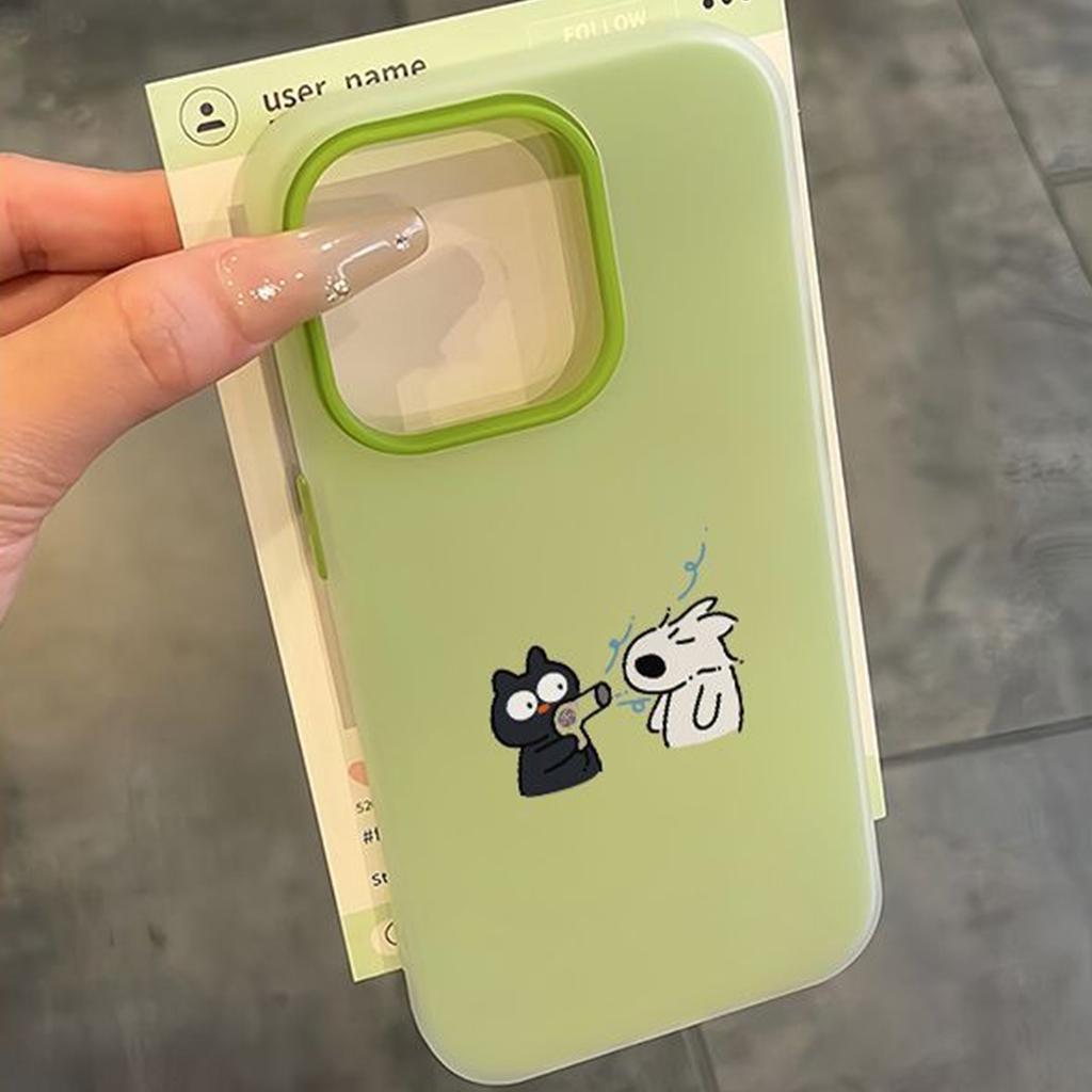 Гелевый чехол 2-в-1 для Apple 13pro, сменный каркас, подставка для чехла Apple Phone, мультяшный, женский