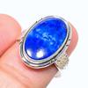 Кольцо из чистого серебра 925 пробы с натуральным лазуритом ручной работы S.8.5 B8a83