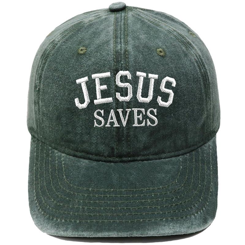 New letter embroidered baseball cap washed retro dad hat European and American men's and women's casual sunshade cap