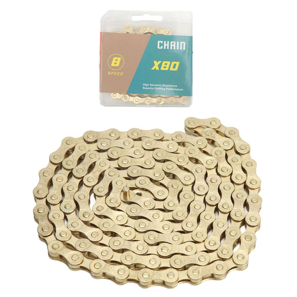 8 Speed Bicycle Chain Universal Carbon Steel Mountain Road Bike Chain Replacement for Outdoor