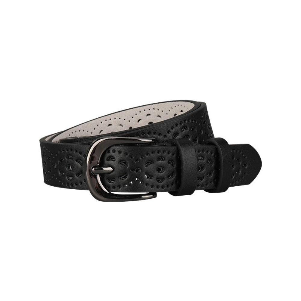 Hollow Vintage Pin Buckle Strap Genuine PU Leather Luxury Female Waist Belt Jeans Accessories