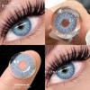 Eyeshare Цветные контактные линзы Blue Fresh Annual Disposable Lens Коричневый Удобный Натуральный Цветные Линзы Мягкие Линзы для Глаз 1 Пара