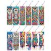 12 шт. DIY Закладка для алмазной живописи с хрустальным подвесом, Водный Алмазный Арт Закладка, Подарок для Любителей Книг, Материалы для Мозаичного Искусства