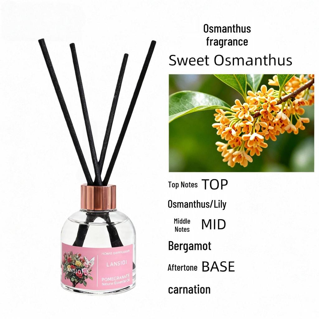 Flameless Aromatherapy Indoor Air Freshener with Natural Rattan for Bedroom and Wardrobe