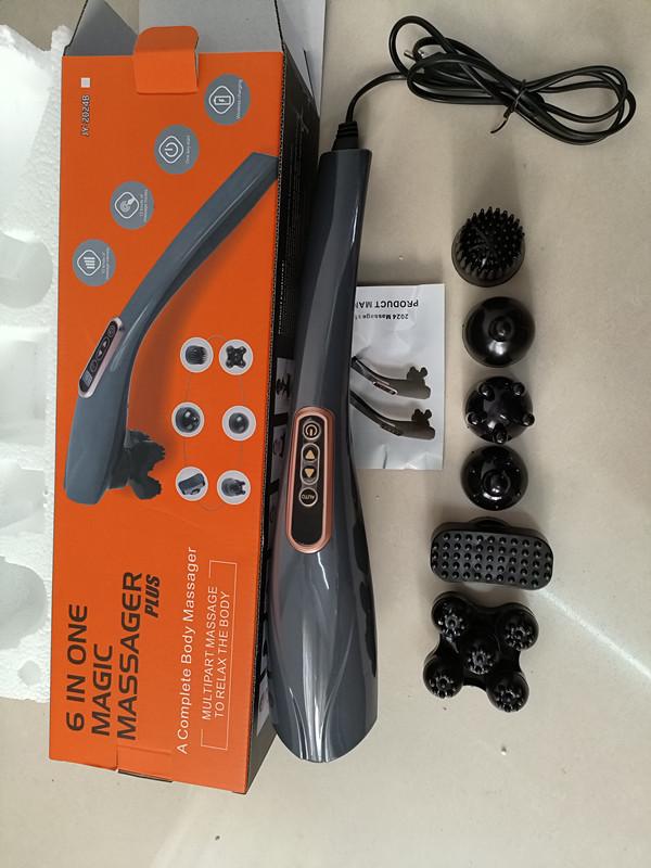 Беспроводной ручной электрический массажер «Дельфин»: Вибромассажер для шеи и шейного отдела позвоночника