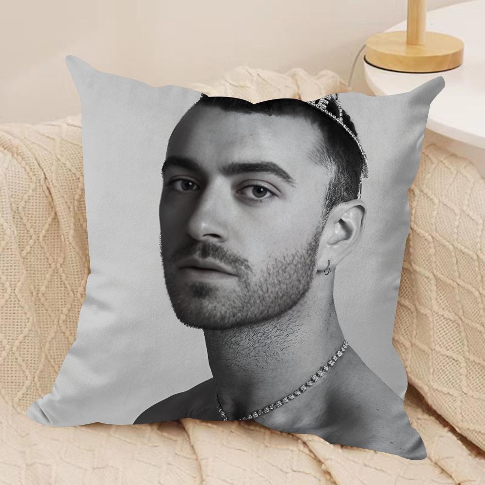Singer SSam Smith Cushion Cover Silky Short Plush Invisible Zipper Dustproof Sofa Pillow Case for Home Decor