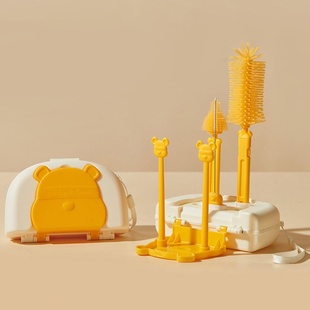 8 in 1 Bottle Cleaning Brush Set Bear Pacifier Straw Scrubber  Baby Nipple Bottle