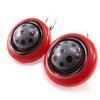 [J3148] - Designer Earrings 'Pimprenelle' Red Gray