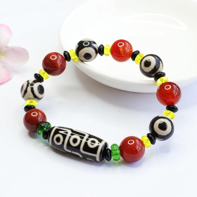 2026 Dzi Bead Red Agate Bracelet Chalcedony Jewelry Factory Live Delivery S2040407