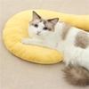 Question Mark Shaped Plush Pet Pillow, Large Soft Cushion for Cats, Yellow and Blue (Yellow)