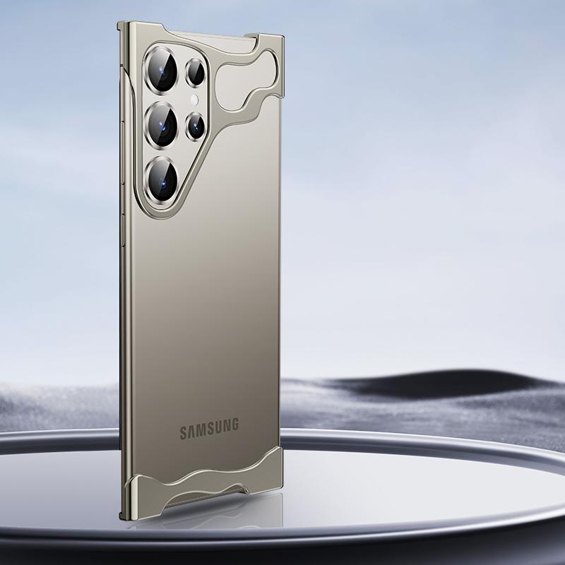Металлический нестандартный чехол-бампер из титанового сплава для Samsung Galaxy S23 Plus S24 S25 Ultra, угловые накладки, защитная пленка для объектива