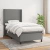 Maison Exclusive - Sommier À Lattes De Lit Avec Matelas Gris Foncé 90x200 Cm Tissu
