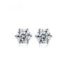 Moissanite Classic Six-Claw Stud For Women Labs Diamond Stud Earrings S925 Sterling Silver Jewelry Girl Valentine's Day Gift