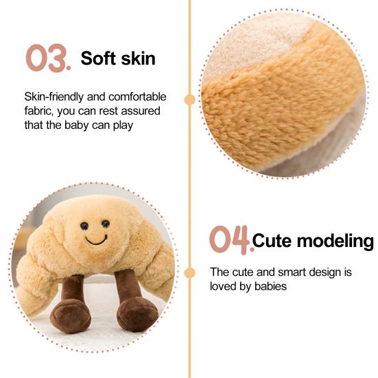 Подушка-багет с имитацией хлеба, круассана, мягкий тостовый хлеб, плюшевая мягкая игрушка, длинная подушка для поясницы и спины