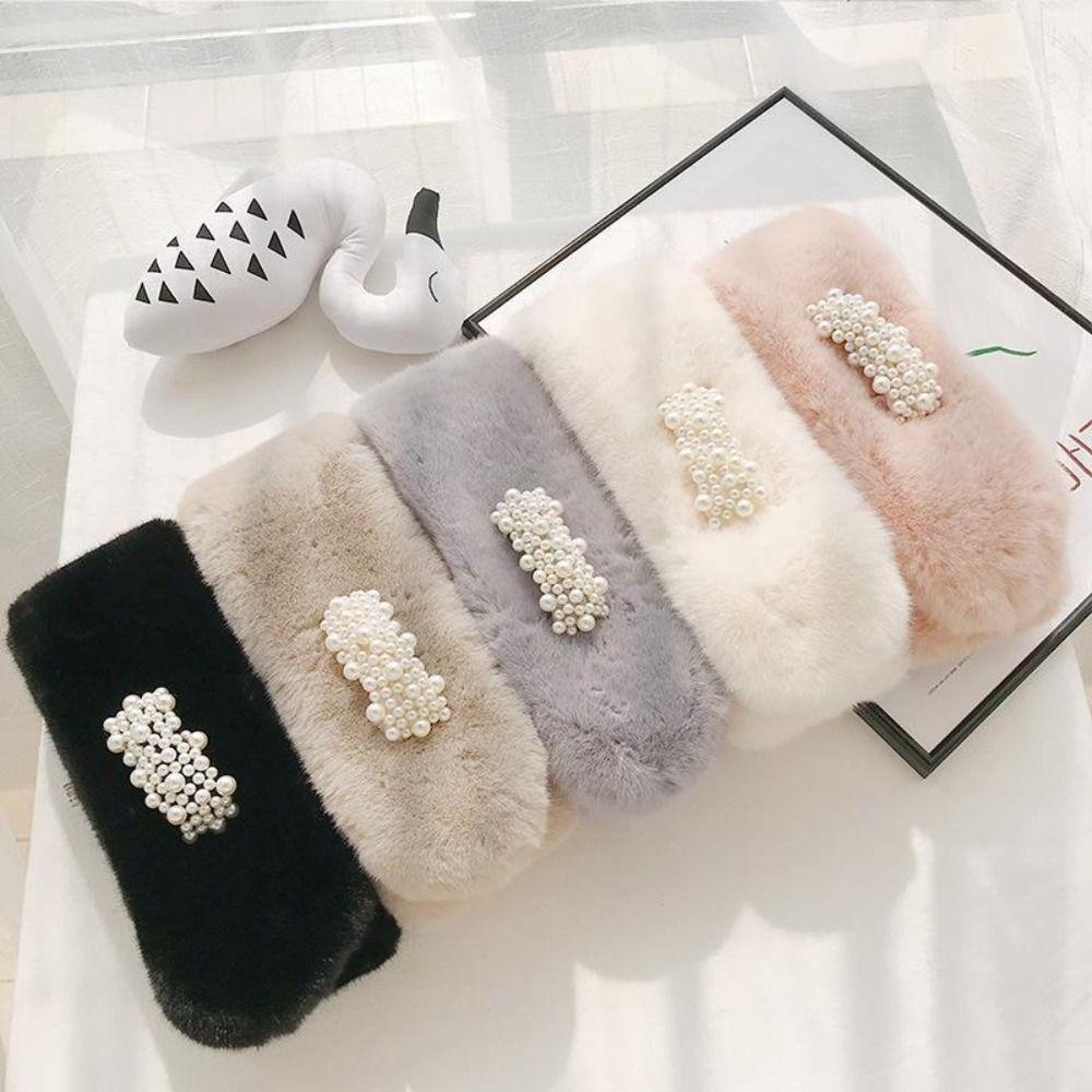 Thicken Shawl Faux Rabbit Fur Plush Neckerchief Wrap Neck Warmer Cross Scarf Solid Color