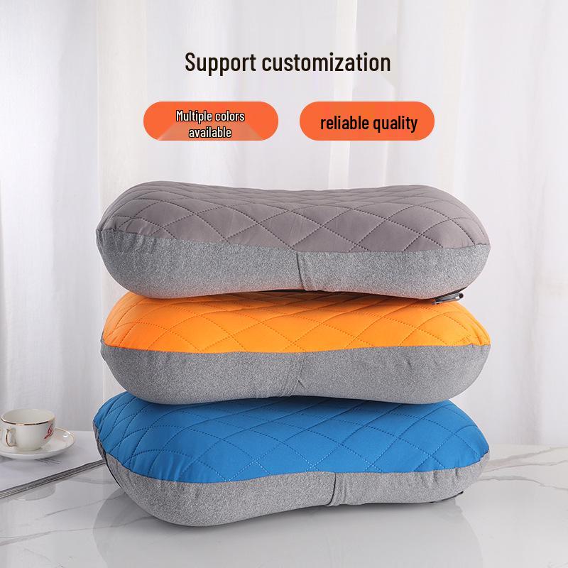 Компактная надувная подушка для поддержки шеи и поясницы для путешествий, офиса и дома