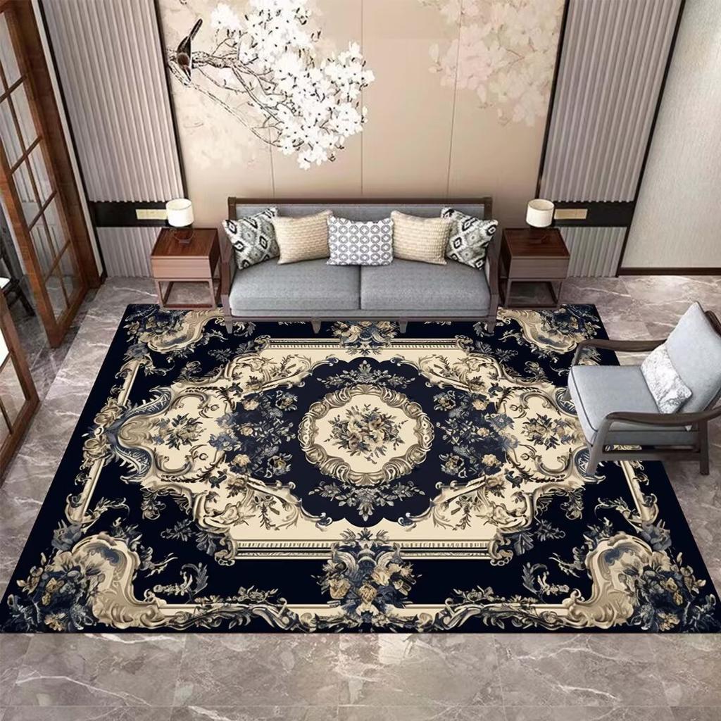 Chinese Style Luxury Large Size Living Room Carpets Decor Home Hall Coffee Tables Non-slip Rug Bedroom Washable Soft Floor Mats