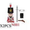 Средневековые солдаты Наполеоновских войн Фигурки Военные MOC Строительные блоки Рыцари Британские Французские Фузилеры Винтовки Оружие Детская игрушка B08