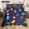 Retro Memphis Style Duvet Cover Set Galaxy Fashion Style Geometric Shapes Bedding Set Full,Hipster Old Fashioned Comforter Cover