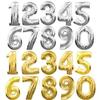 32'' Silver Number Foil Balloon for Baby's 100 Days/Birthday Decoration