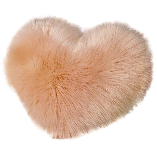 Декоративная подушка, нечеткая длинная подушка из искусственного меха в форме сердца, пушистый диван, украшение для спальни, подушка для поясничной спины, товары для дома