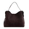 Genuine Suede Cowhide Women Shoulder & Crossbody Handbag Luxury Texture Available In Coffee, Angola Red