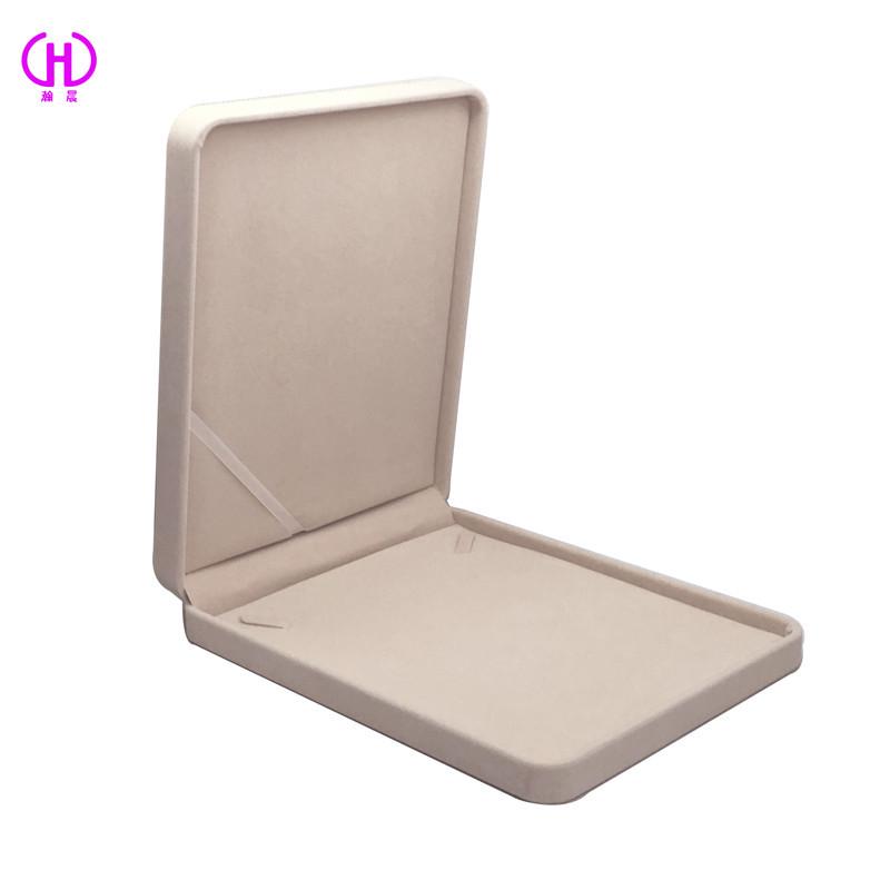 Подарочная коробка для ожерелья из фланели в европейском стиле для длинных ювелирных изделий из жемчуга