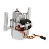 RC Gear Box Transfer Case Aluminum Alloy Anodize Accurate RC Gear Box Kit with Shaft for SCX10 1/10 313mm Wheelbase Silver