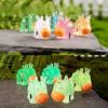 Glow-in-the-dark Cow Resin Pendant Miniature Landscape Cartoon Cute Luminous Animal Accessories Decorative Arts and Crafts