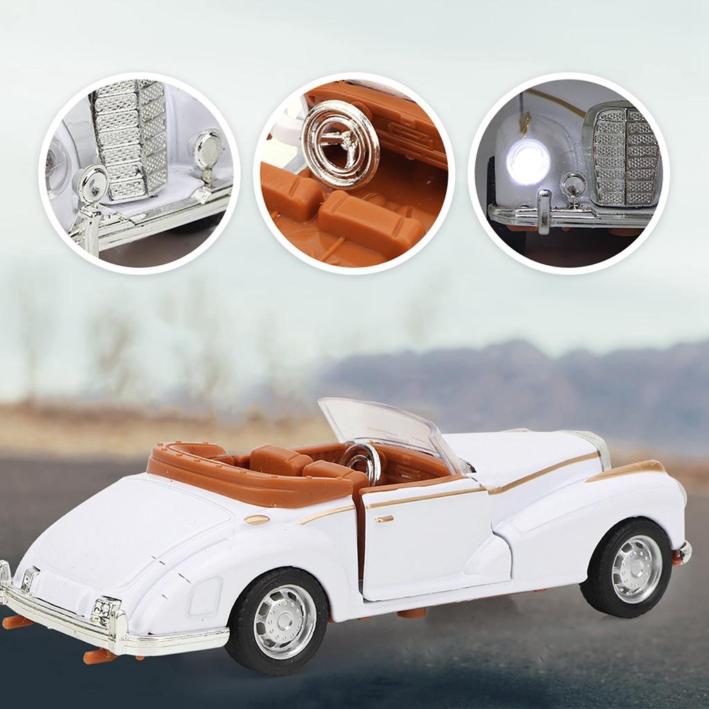 Мини-стимулирующий сплав Классический автомобиль Родстер Звуковая и световая модель игрушечного транспортного средства