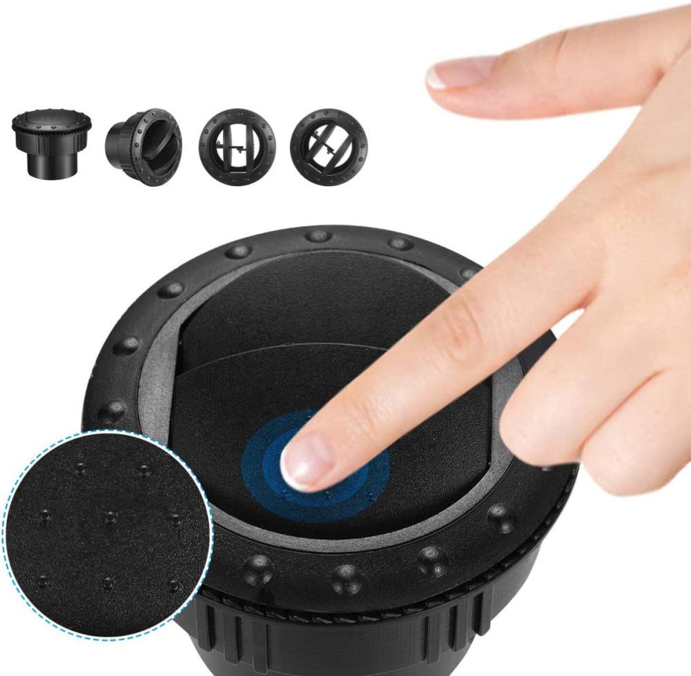 Круглый воздуховыпускной дефлектор кондиционера на приборной панели с жалюзи, боковой воздуховыпускной дефлектор на крыше, вентиляционное отверстие 60 мм/2,3 дюйма