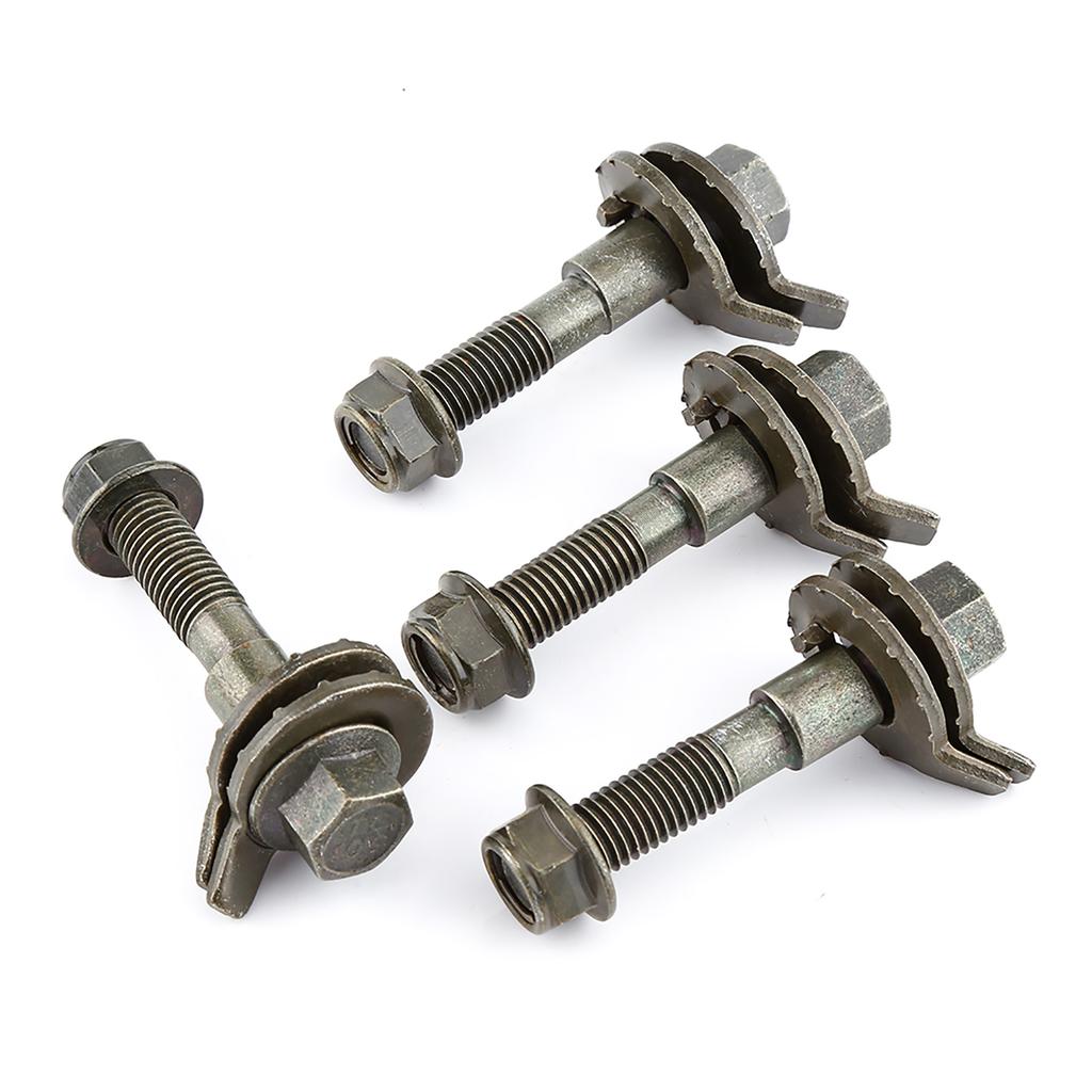 4pcs 14mm Vehicles Steel Four Wheel Alignment Adjustable Camber Kit Cam Bolt
