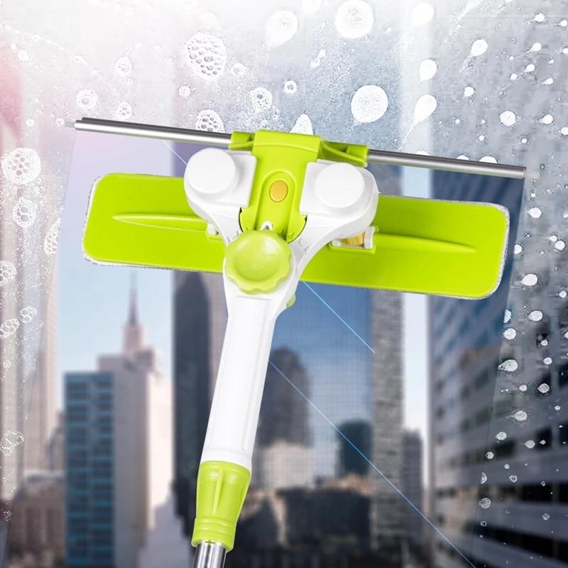 Upgraded Telescopic High-rise Window Cleaning Glass Cleaner Brush for Washing Window Dust Brush Household Cleaning Tools ARI