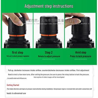 Редукционный клапан давления воздуха Airtac AR2000/BR2000/3000 Пневматический регулятор газа