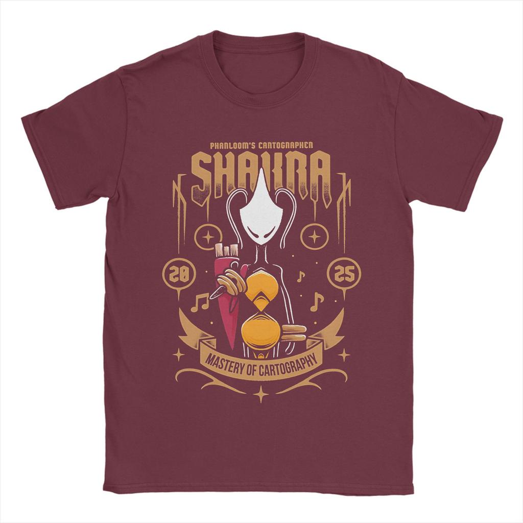 Hollow Knight Silksong Shakra TShirt for Men Vintage Cotton Tee Shirt Crewneck Short Sleeve T Shirt Party Clothing